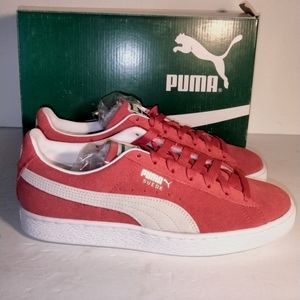 Puma Suede Classic Low Top Casual Shoe Red White 374915-02 Mens Size 8.5